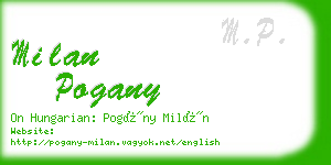 milan pogany business card